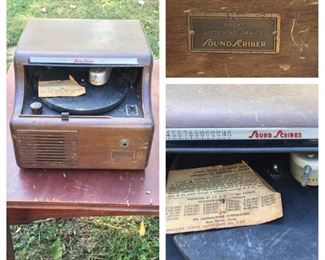 Old Sound Scriber Record Player