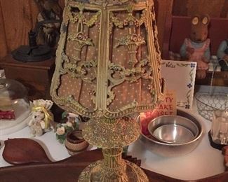 Ornate Metal Lamp(cord has been cut)