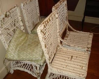 wicker chairs set of 4