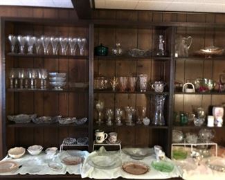 Misc glassware -depression glass -vintage collectibles