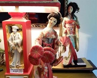 Geisha girls, Japanese lamp