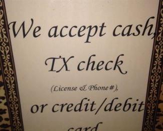 There is a charge for credit card use, so bring cash or check if you do not want to pay the fee.