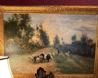 Charming English framed art - 1915