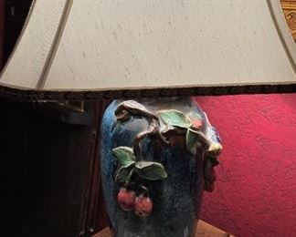 Splendid majolica lamp