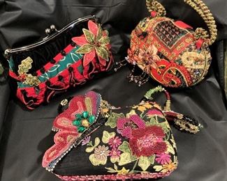 Three of the many Mary Frances purses