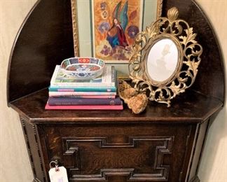 Rare antique corner cabinet