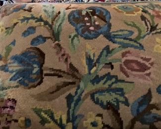 Needlepoint footstool