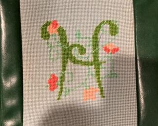 Bible cover with needlepoint