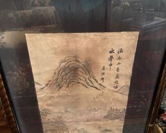 Framed Asian art