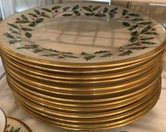 Lenox "Holiday" Christmas dinner plates