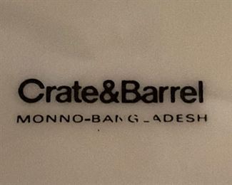 Crate & Barrel red rim dishes