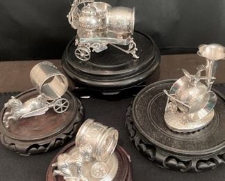 Figural Napkin Rings are from the Victorian period and are usually made of silver-plate but are sometimes sterling. Charlotte had a collection of over 200 napkin rings.