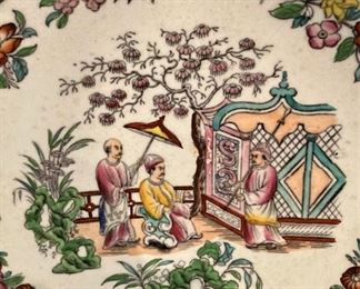 Asian scene plate