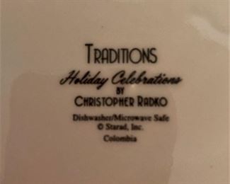 Christopher Radko "Holiday Celebrations" dishes