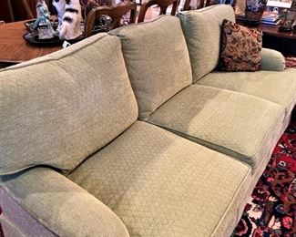 Pale green sofa