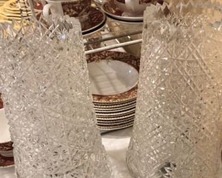 Cut-glass vases