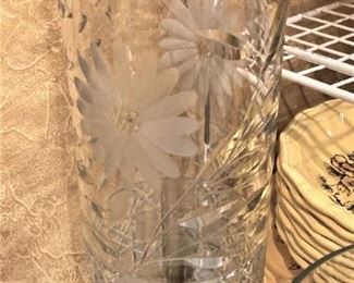 Etched vase