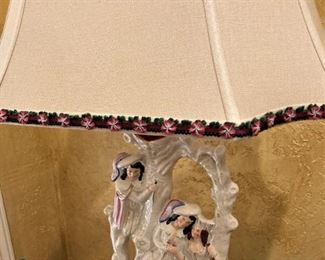 An additional very fine Staffordshire lamp