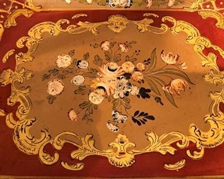 Red and gold tray