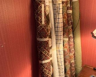 Rolls of fabric