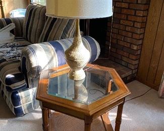 hexagonal end table