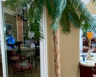 Lot 3155. $175 each.   1. Tall Palm Tree in Resin Pot- Cool & Big, need a big truck or a Sunroof, Lol!                                                                                             We have two of these huge palm trees and they are identical!   You'll feel like you're in the tropics ;-) 9.5' tall x 5' wide.  Pot is 23" w x 20" tall.  