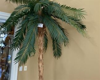 Lot 3155. $175 each.  2.  Tall Palm Tree in Resin Pot- Cool & Big, need a big truck!  We have two of these huge palm trees!  You'll feel like you're in the tropics ;-). 9.5' tall x 5' wide.  Pot is 23" w x 20" tall.  