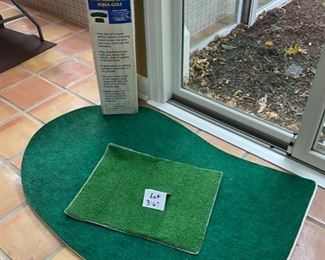 Lot 3167. $25.00 Aqua Golf Play-a-round of Golf in your swimming pool.  Includes: 3'x5' floating green & 18" x 24" chipping mat. 		