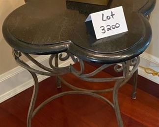 Lot 3200. $195.00  Lane Company Scatter/Side Table. Stone Top	18" x 18" x 25"H	