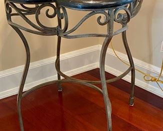 Lot 3200. $195.00  Lane Company Scatter/Side Table. Stone Top	18" x 18" x 25"H	