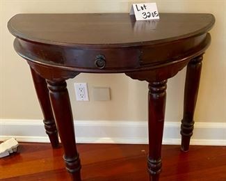 Lot 3205. $125.00  Vintage Half Moon Console Table 	36"W  x 18" D  x  30"H	 Love this table and wondering why we priced it so cheap?!  