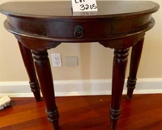 Lot 3205. $125.00  Vintage Half Moon Console Table 	36"W  x 18" D  x  30"H	 Love this table and wondering why we priced it so cheap?!  