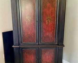 Lot 3211 $750.00  Demilune Media Center 78" H x 24" D x 44" W	 This a compact Media Center that is Beautiful and matches Lots 3207 and 3210