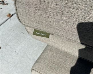 Lot 3152. $875.00. Smith & Hawken 5 pc Set two swivel chairs, with cushions, two ottomans, with cushions and a square side table.  The owner paid $2570.  Smith & Hawken cushions