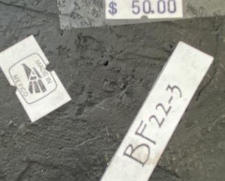 Lot 3170. $60.00/set  Artful trio of pottery pitcher/urns. Three different sizes make this display interesting, and we love the colors.   Made in Mexico in earth tones of red and cream.  