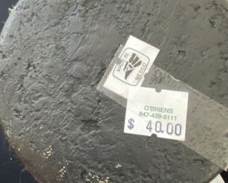 Lot 1370. $70.00/set  Artful trio of pottery pitcher/urns.  Made in Mexico in earth tones of red and cream.  Originally 120.00		