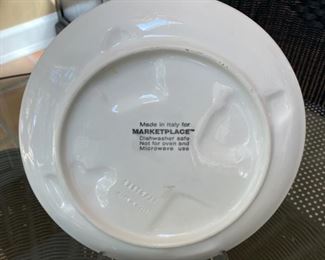 Lot 3224.  $36.00 Let it snow!!! Cute snowman accent and party ware.  Pfaltzgraf baking dish (13" x 8" x 2.5"); Snowman and Snow-woman votive w/snuffer; Hollyberry/Balsam tealights; oneida Snowman Plate (5.5" diam). and a cute Christmas plate " Made in Italy".