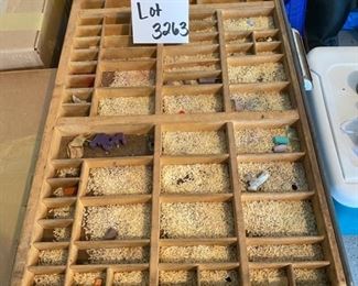 Lot 3263. $35.00  Vintage wooden Stamp holder.  Owner used it as an art supply storage, but since it has been cleaned .	