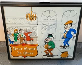 Lot 3265. 45.00  'Your Game is Over" electric sign by US Astrotrox (32"W x 26"H). This sign is missing a power cord