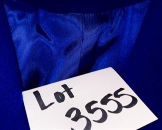 Lot 3256B $125.00 Striking Blue Perry Ellis all Wool Overcoat Size Medium (sorry for the number on coat is incorrect)