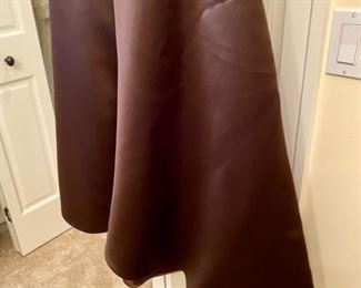 Lot 3259. $60.00  Chocolate brown 2 pc dress.  Bustier top with boning and ruffles and skirt with train