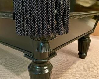 Lot 3271A. $975.00  AMF Play Master 8' regulation, slate top pool table.  This is a sleek black wood frame table with leather pockets and dramatic black felt top.  This lot includes 6 cues, 1 bridge, 1 set of billiard balls and table accessories. In great condition.  Ask us about the Pool Table Service, we use to deliver and assemble this pool table. This item will need to be professionally moved! 