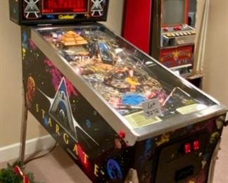 Lot 3272. $3200.00 Outta this World!!! Gottlieb Stargate 1994/1995  Premier Technology pinball machine.  This cool pinball machine is in great working condition and was recently serviced, all bells and whistles are in tip/top order!!! Very Rare in this condition.  For more details about the Pinball Game visit   https://www.ipdb.org/machine.cgi?id=2847			