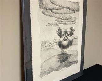 Lot 3286.  $250.00 Signed, Limited Edition, numbered, Pen and Ink Print by Chicago Artist Thomas P. Dieschbourg "78" entitled "Al Chiaroscuro" (First Day of Vacation)	