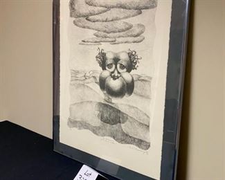 Lot 3286.  $250.00 Signed, Limited Edition, numbered, Pen and Ink Print by Chicago Artist Thomas P. Dieschbourg "78" entitled "Al Chiaroscuro" (First Day of Vacation)	