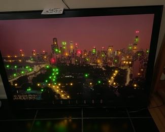 Lot 3292. $75.00  Chicago Skyline lighted print - very cool - by Jerry Drie.	