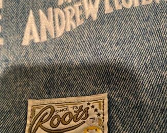 Lot 3287B. $95.00 Vintage Joseph and the Amazing Technicolor Dreamcoat Embroidered CREW JACKET by Roots. Embroidered Size M.