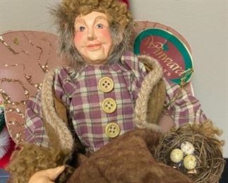 Lot 3302. $20.00  Winward Holidays setting, Woodland fairy and Annalee Figure 