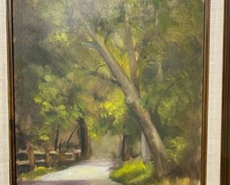 Lot 3307. $40.00 Acrylic or oil original art on board. framed and signed by P. Gordon. 15"W x 19" H.		