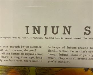 Lot 3309. $25.00  "Injun Summer", coyright 1912, John McCutcheon. Antique.  Perfect for fall.	